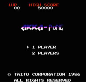 Akka-Pong (Arkanoid Hack) [a1] ROM