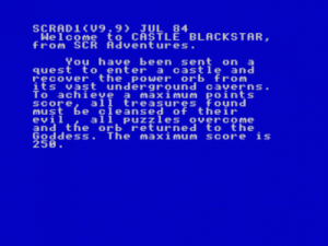 Castle Blackstar (1984)(SCR Adventures) ROM