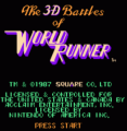 3-D Battles Of World Runner, The [hM34]