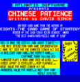 Chinese Patience (1987)(Zafiro Software Division)[re-release]